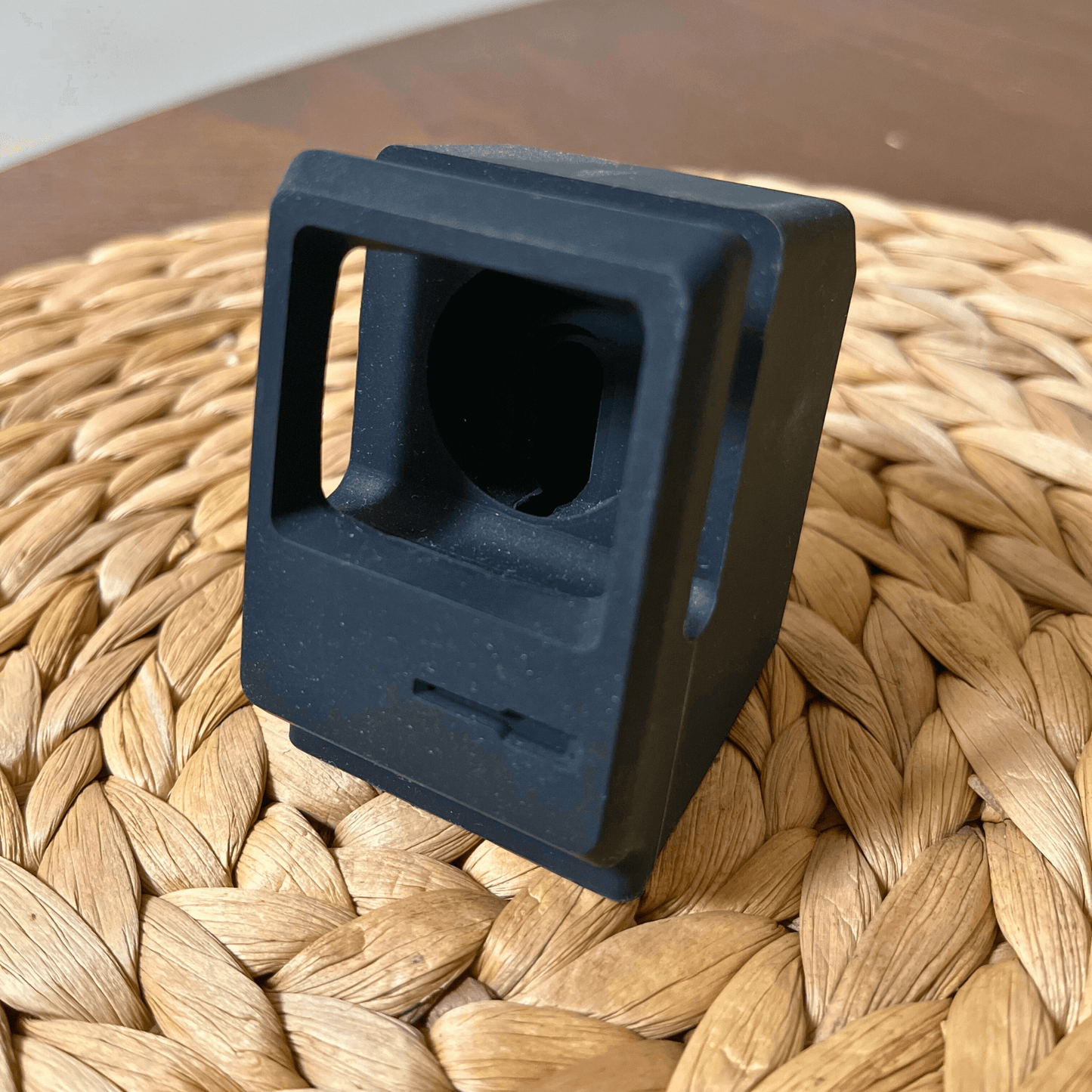 Retro silicone watch stand designed like an old computer, perfect for displaying iWatches.
