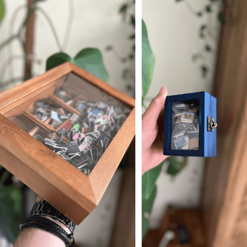 Anxiety Bookshelf and Mini Blue Pocket Anxiety Travel Bookshelf