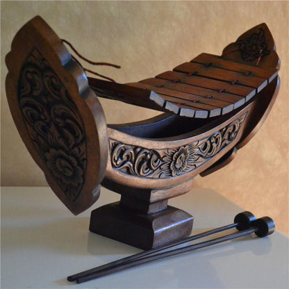 Small Carved Wood Suspension Xylophone