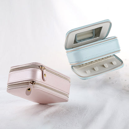 Mini Leather Travel Jewelry Box