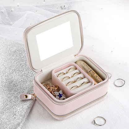 Mini Leather Travel Jewelry Box