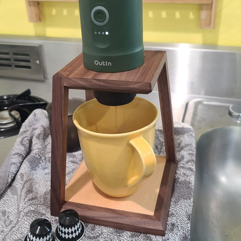 Wood Pour-Over Coffee Stand