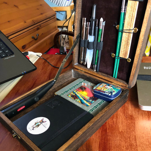 Wood Box Messenger Bag