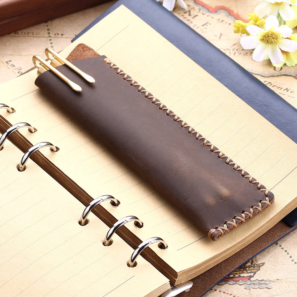 Vintage Leather Pen Holder