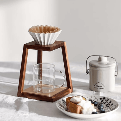 Wood Pour-Over Coffee Stand