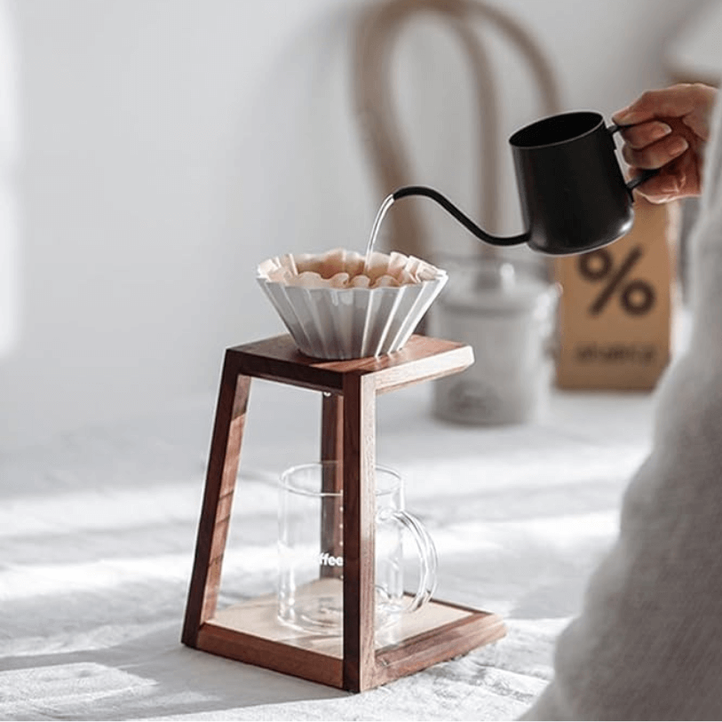 Wood Pour-Over Coffee Stand