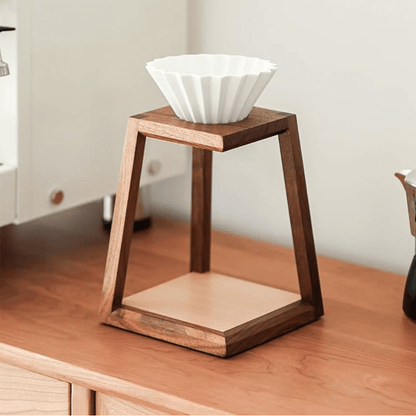 Wood Pour-Over Coffee Stand