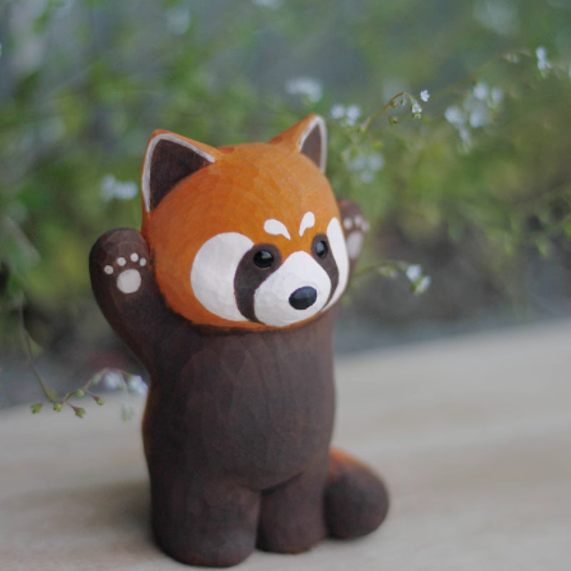 Hand Carved Red Pandas