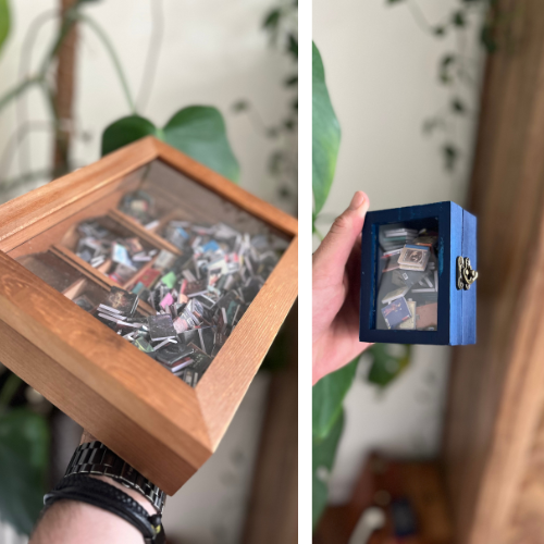 Anxiety Bookshelf and Mini Blue Pocket Anxiety Travel Bookshelf