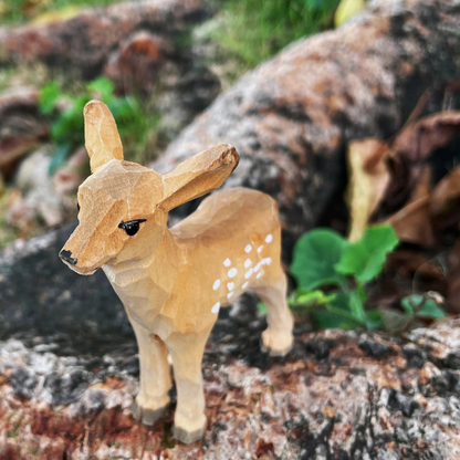 Hand Carved Deer Ornaments