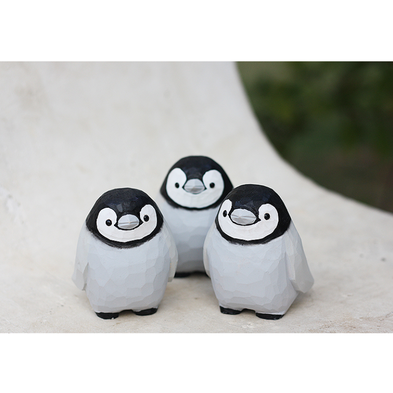 Hand Carved Penguin Ornaments