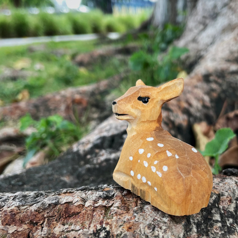 Hand Carved Deer Ornaments