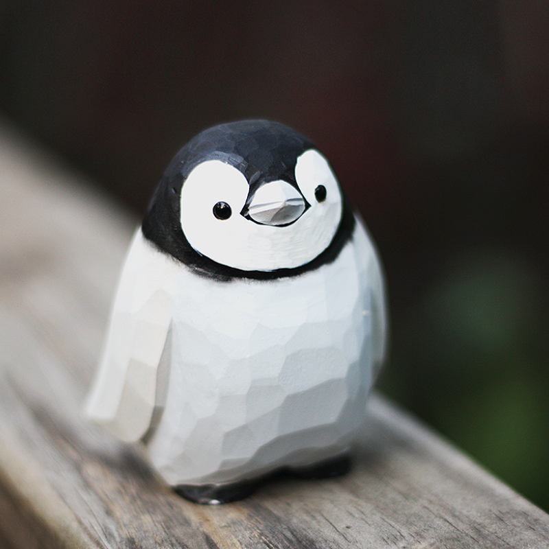 Hand Carved Penguin Ornaments