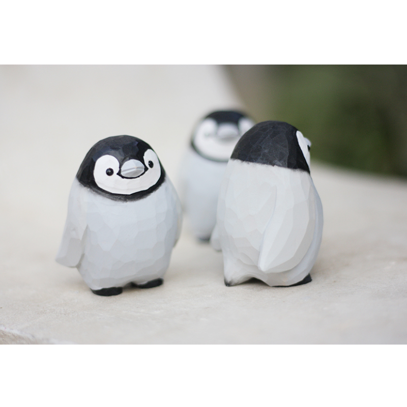 Hand Carved Penguin Ornaments