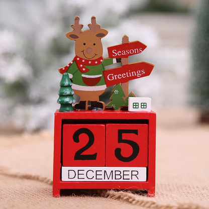 Reindeer tabletop perpetual Christmas Calendar.