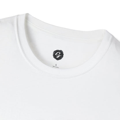 Sydney's Logo t shirt in white, folded and displayed on a white background.