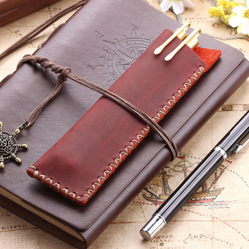 Vintage Leather Pen Holder