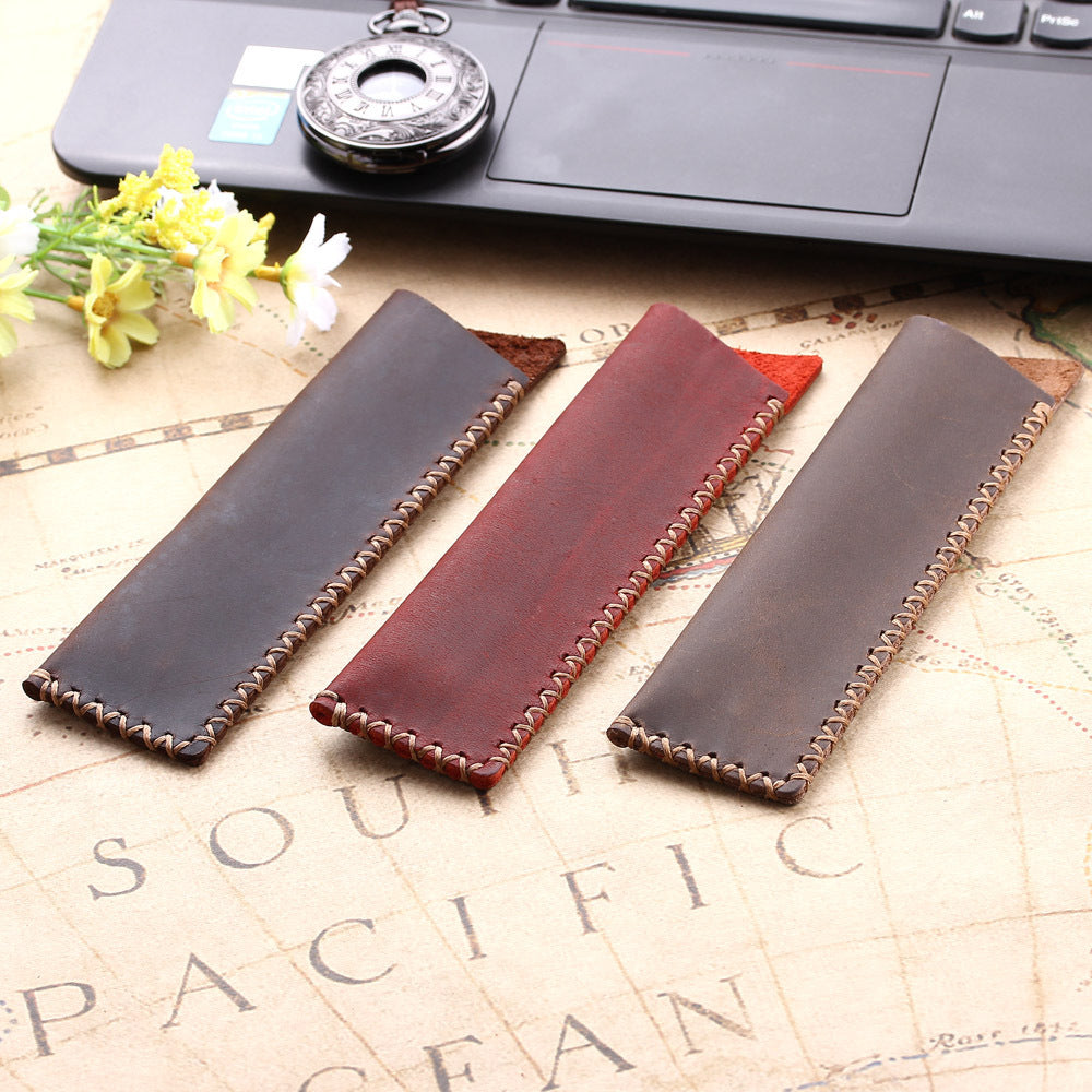 Vintage Leather Pen Holder