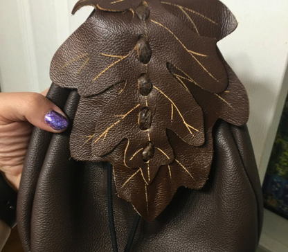 Leather Leaf Belt Bag