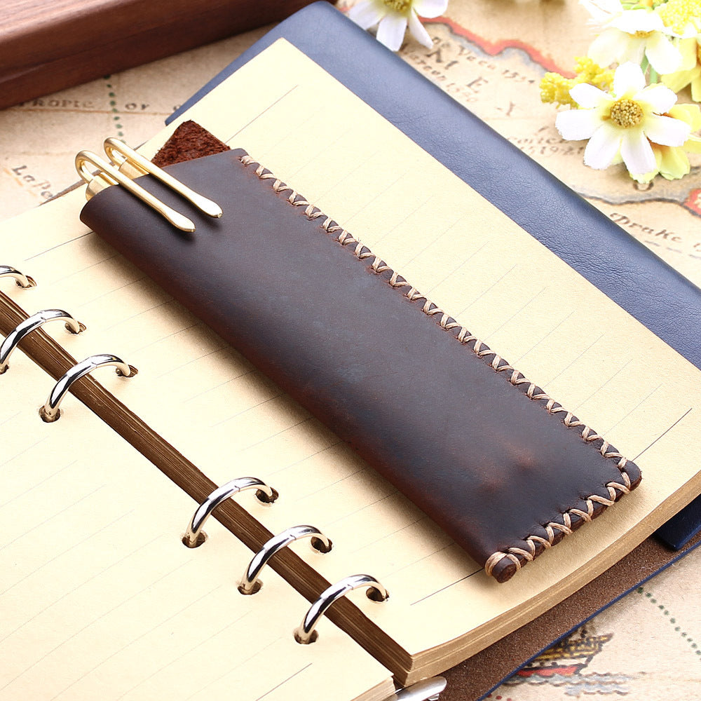 Vintage Leather Pen Holder