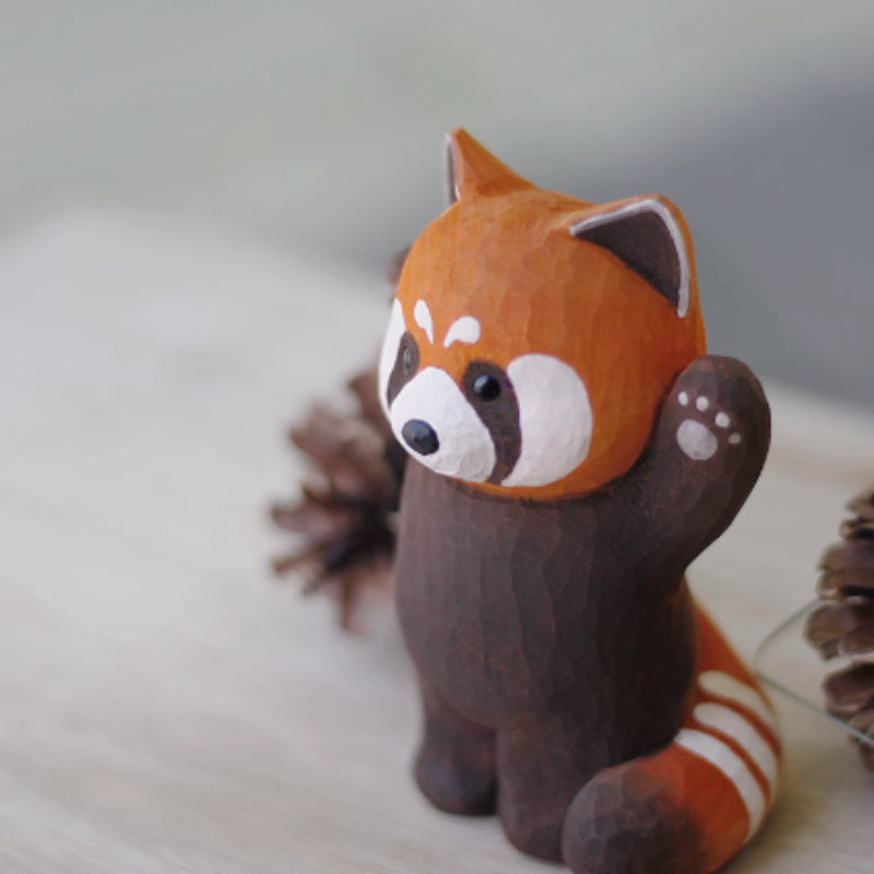 Hand Carved Red Pandas