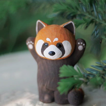 Hand Carved Red Pandas