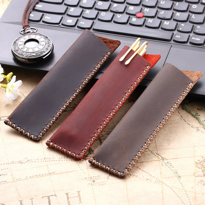 Vintage Leather Pen Holder