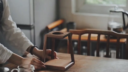 Wood Pour-Over Coffee Stand